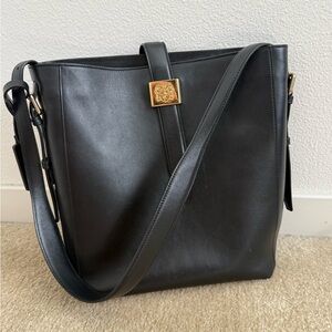 Bruno Magli Black Leather Shoulder Bag